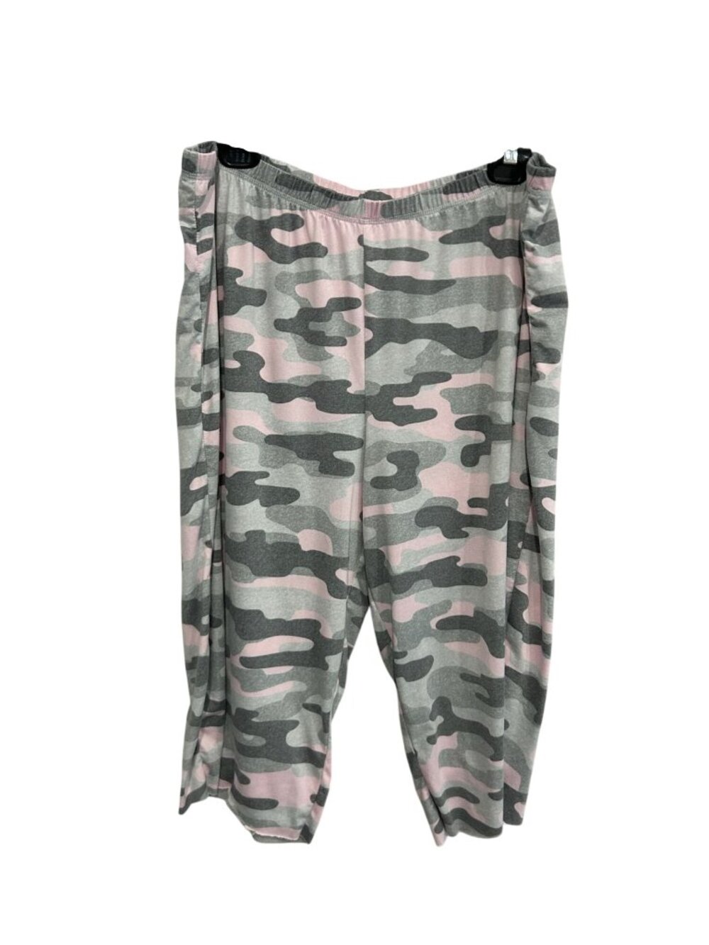 Secret Treasures XL Pink Gray Camo Print Capri Pants Cozycore Alt Aesthetic